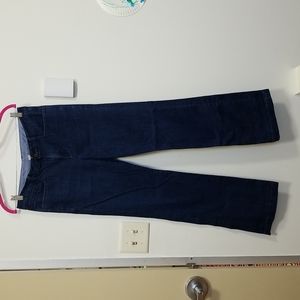 Banana Republic wide leg dark wash jeans 32" inseam 28" waist EUC